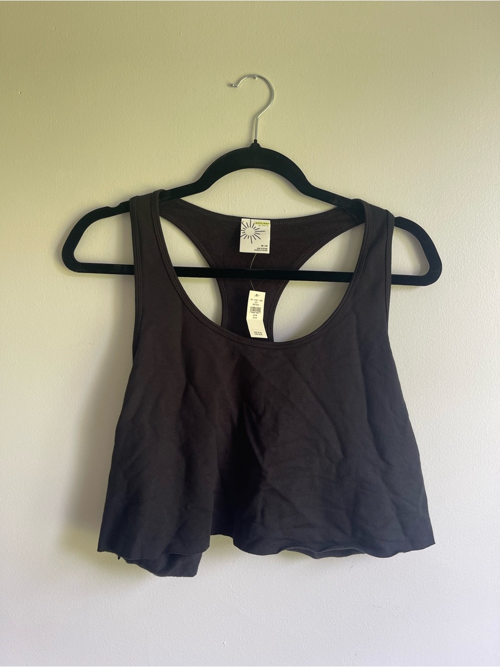 Aerie Black Racerback Crop Top - NWT!